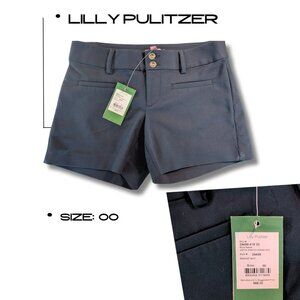 Lily Pulitzer Gray Tailored Shorts Size 00 NWT